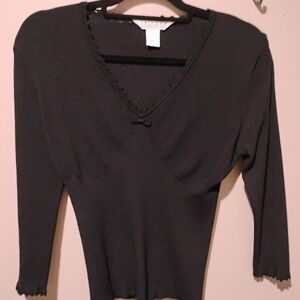 JohnPaulRichard Black V-Neck Sweater